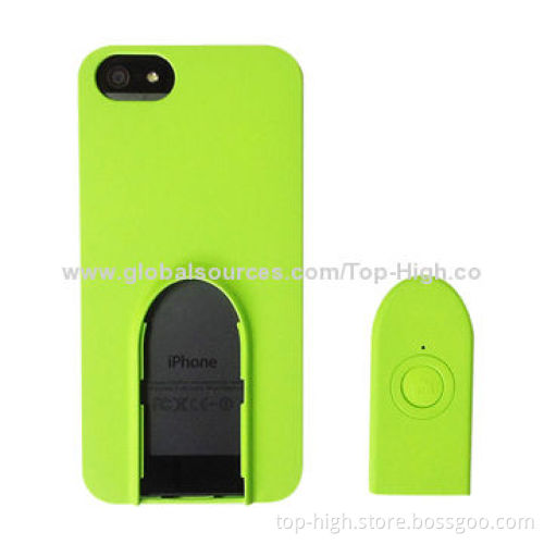 Wholesale custom back cover case for iPhone 5S with Bluetooth shutter remote selfie, welcome OEM